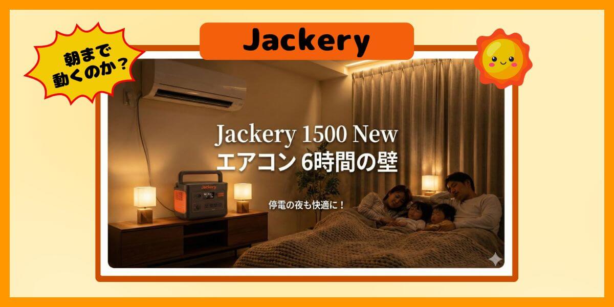 Jackery 1500 Newでエアコンは朝まで動く？6時間の壁を超えるプロの節電運用術