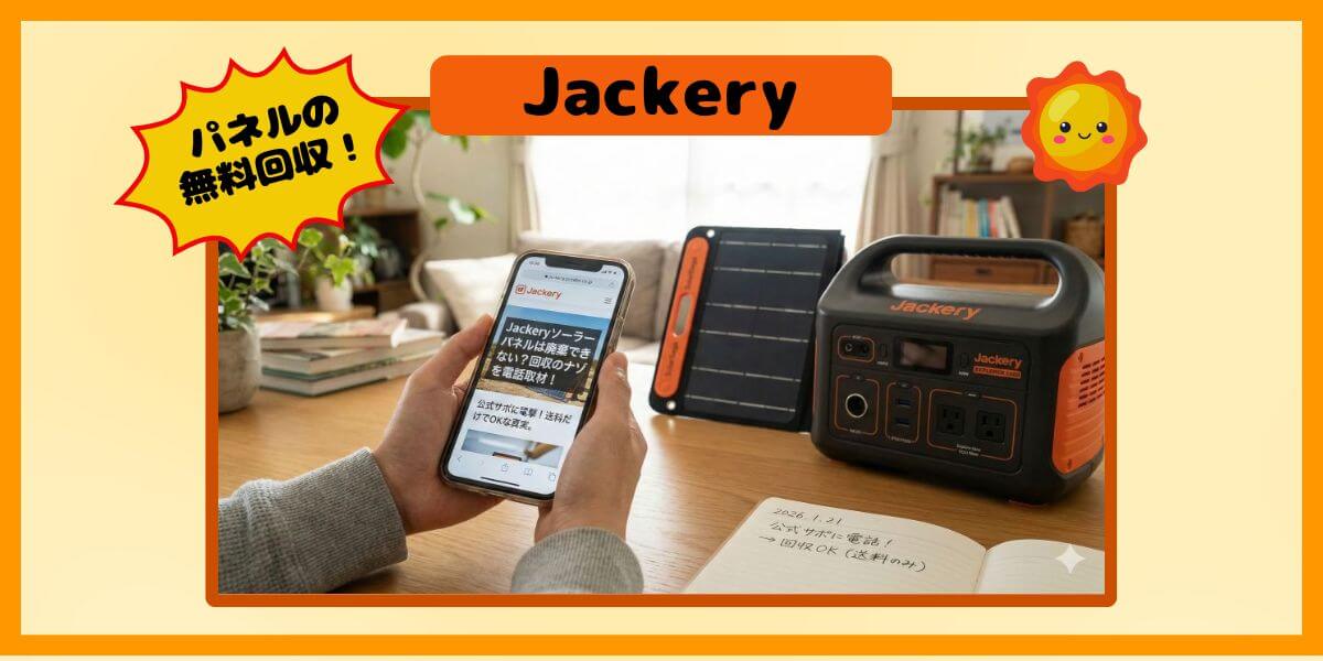 Jackeryソーラーパネルは廃棄できない？公式で回収できるor対象外｜電話取材してみた！