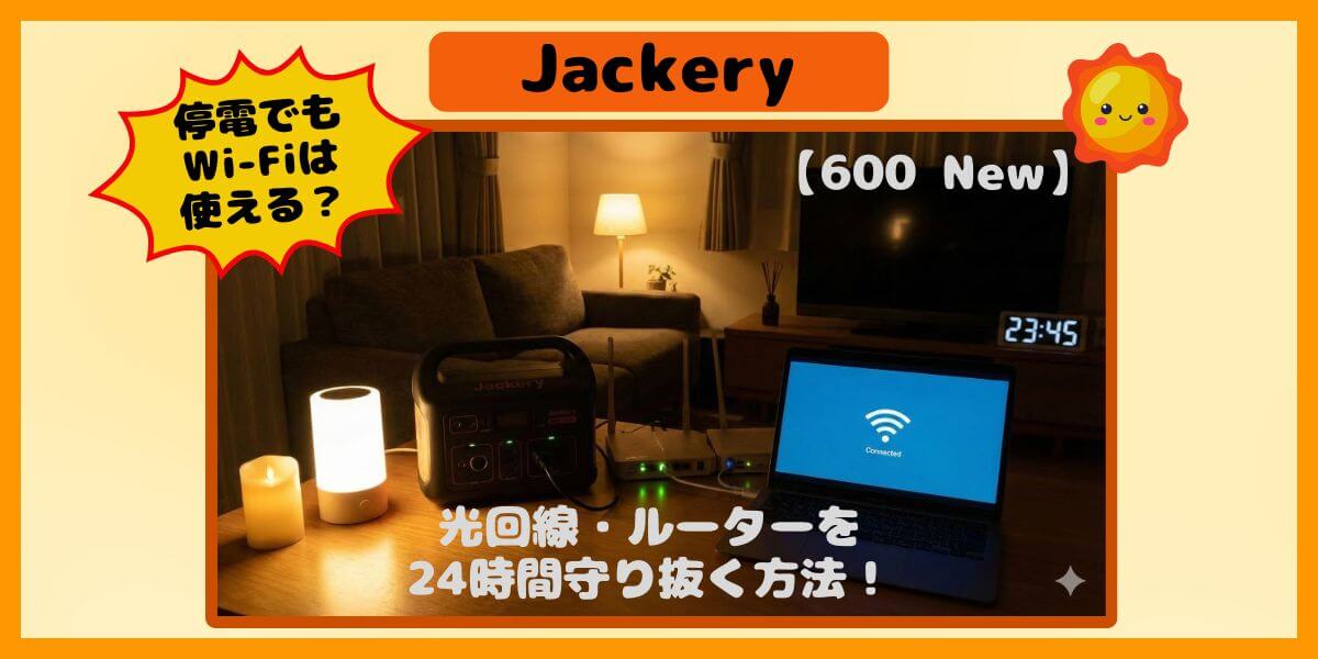 Jackery 600 Newで停電でもWi-Fiは使える！