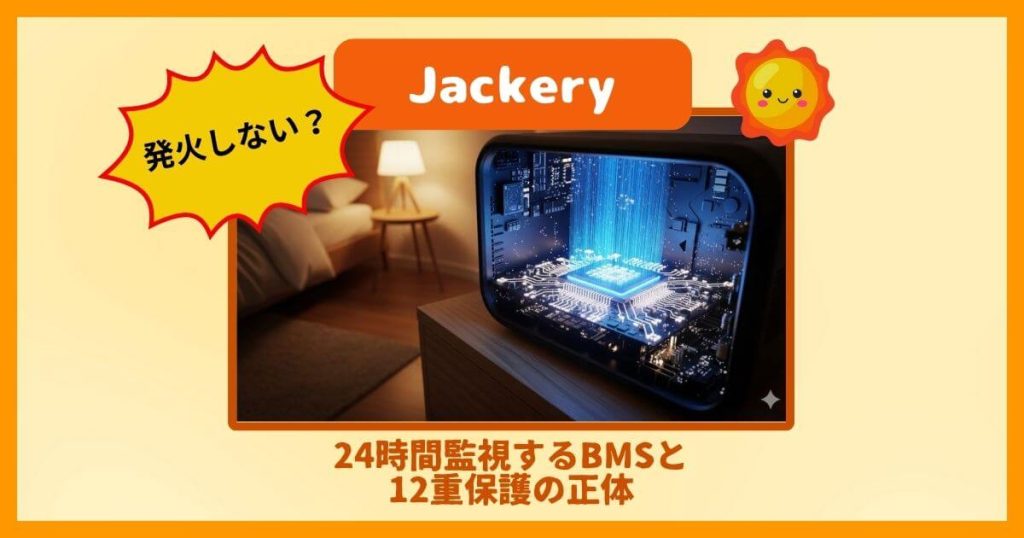 Jackeryは家の中で「つけっぱなし」でも発火しない？24時間監視するBMSと12重保護の正体