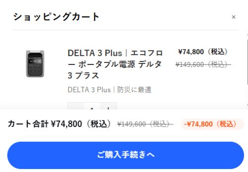 エコフロー【ご購入手続きへ】ボタン