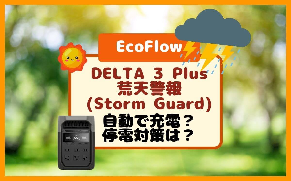 DELTA 3 Plus荒天警報(Storm Guard)は留守でも自動充電？停電対策になる？EcoFlow