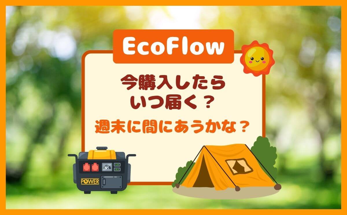 EcoFlow（エコフロー）はいつ届く？10時までの注文で翌日出荷、週末に使うなら火曜までに注文